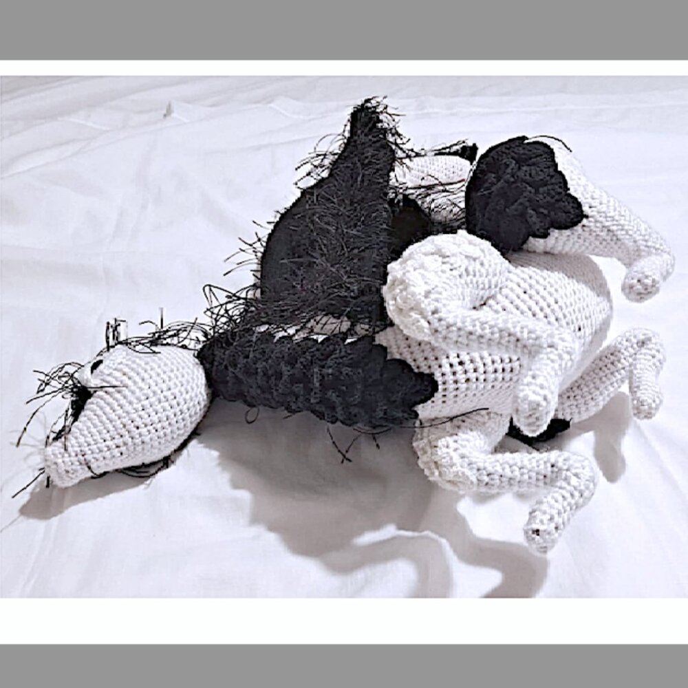 Hand Made Posable Crochet Dragon - Medium Large - Picture 4 of 16